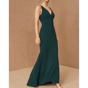 BHLDN Jones V-Neck Crepe Dress